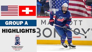 USA vs. Switzerland Full Highlights | Group A | 2024 Women's World Hockey Championship (4/3/2023)