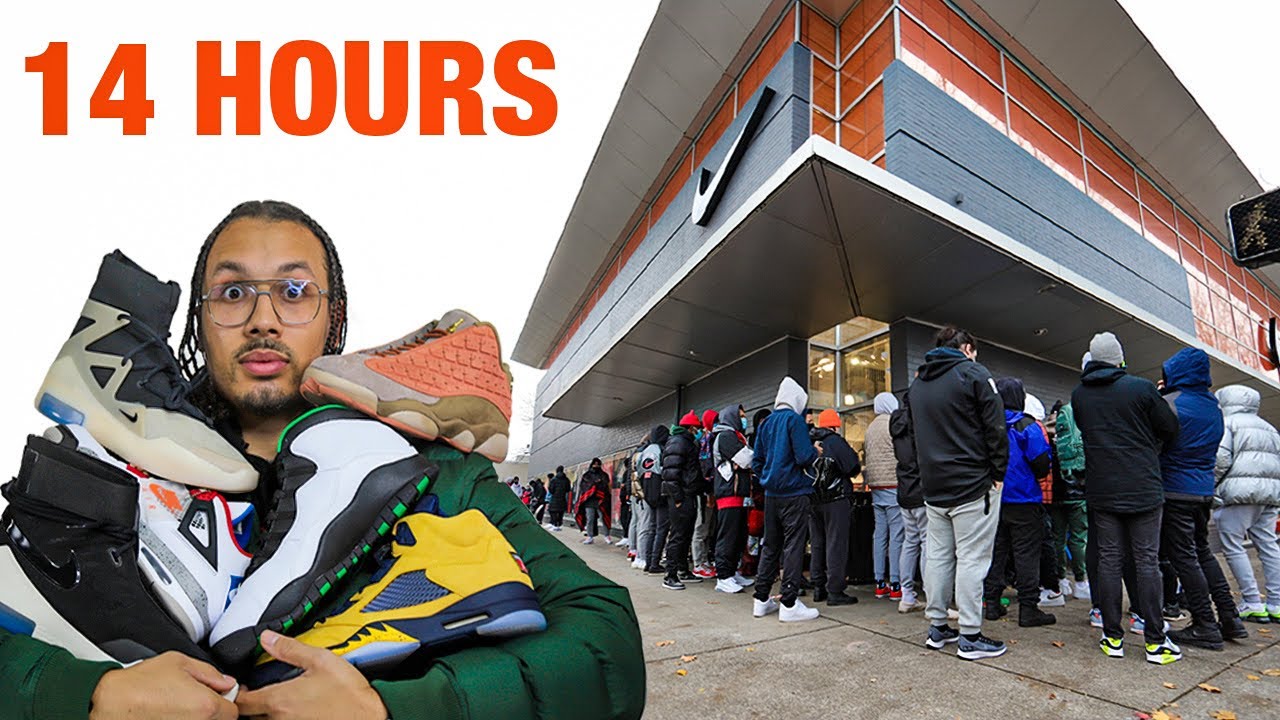 Camping For Rare Sneakers at Nike Outlet Factory Store Grand Opening