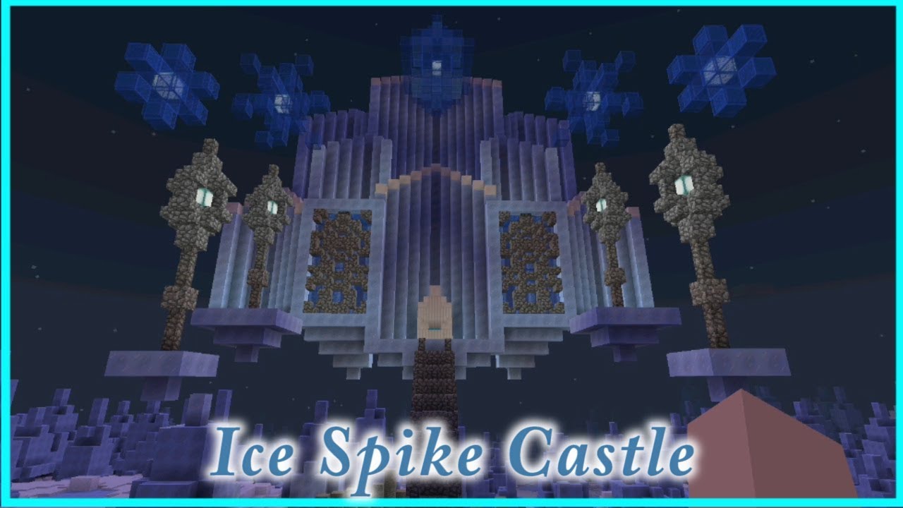 マイクラ実況pe 樹氷 アイススパイクに氷のオブジェを建てたっ 氷のお城のプリンセス Ice Spike Castle クリエイティブモード Youtube