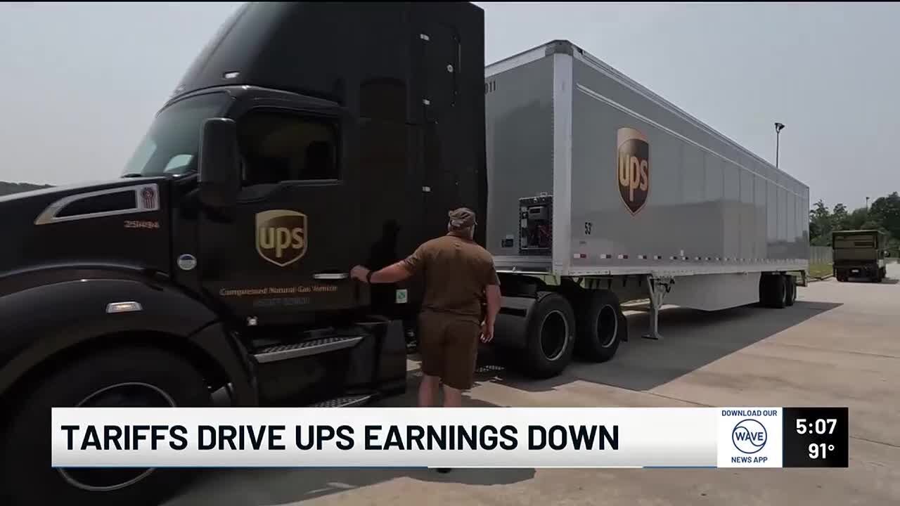 Tariffs drive UPS earnings down and Wall Street takes notice