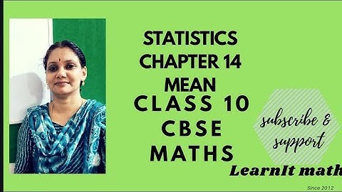 Class 10 CBSE Maths Statistics  Chapter 14 Mean explained in Malayalam