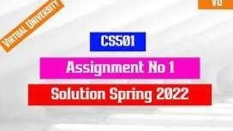 CS501 Assignment 1 Solution 2022|| Solution File Download|| CS501 Assignment