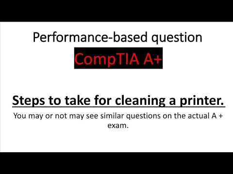 Simulation CompTIA A+ Inkjet Printers, Steps to take to clean an inkjet printer