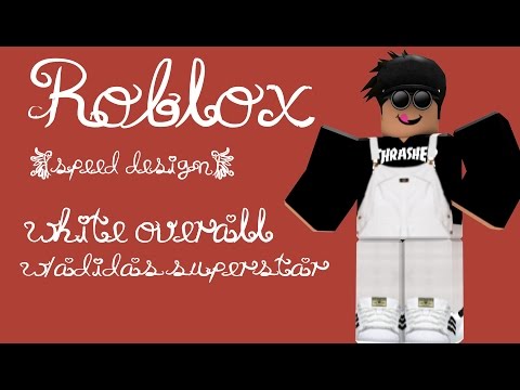 Making White Overalls W Adidas Superstar On Roblox Youtube - black overalls roblox template