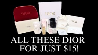 I Only Spent $15 To Get All These Dior Freebies, Including a Red Velvet Pouch!