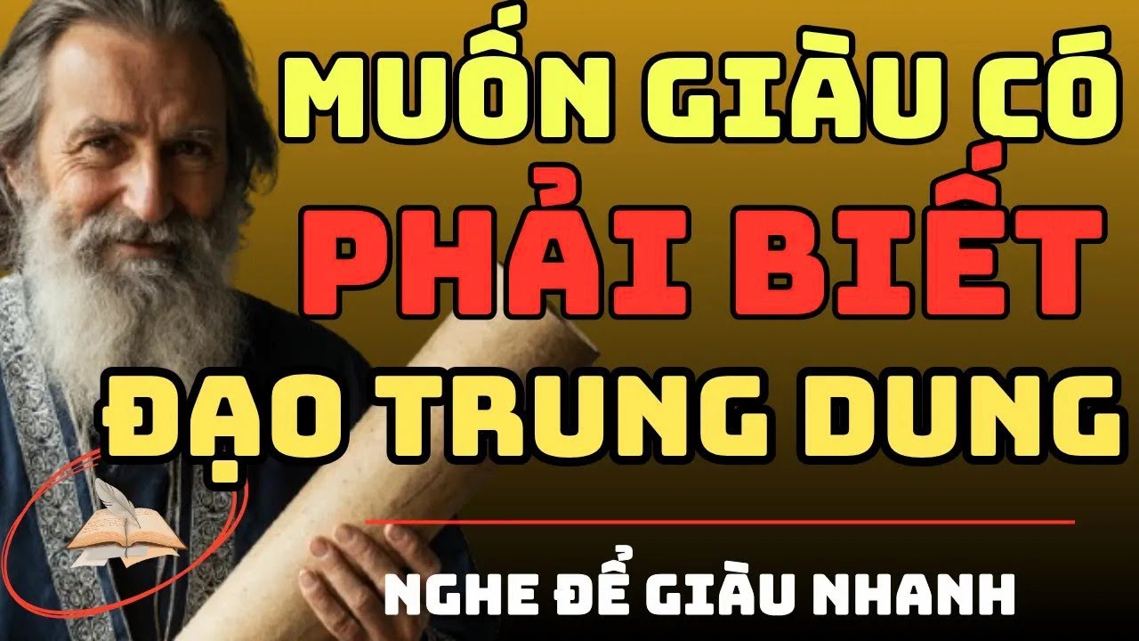 CỔ NHÂN DẠY – Muốn Giàu Có, Phải Biết Học ĐẠO TRUNG DUNG   Triết Lý Sống
