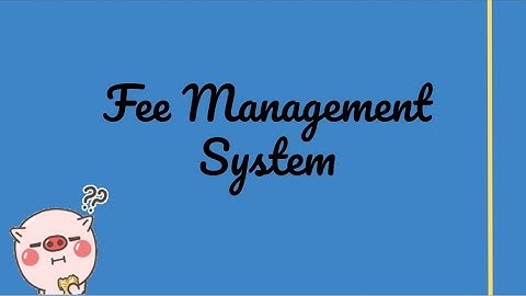 Fee Management System using C# and Windows Form Application with SQL Database