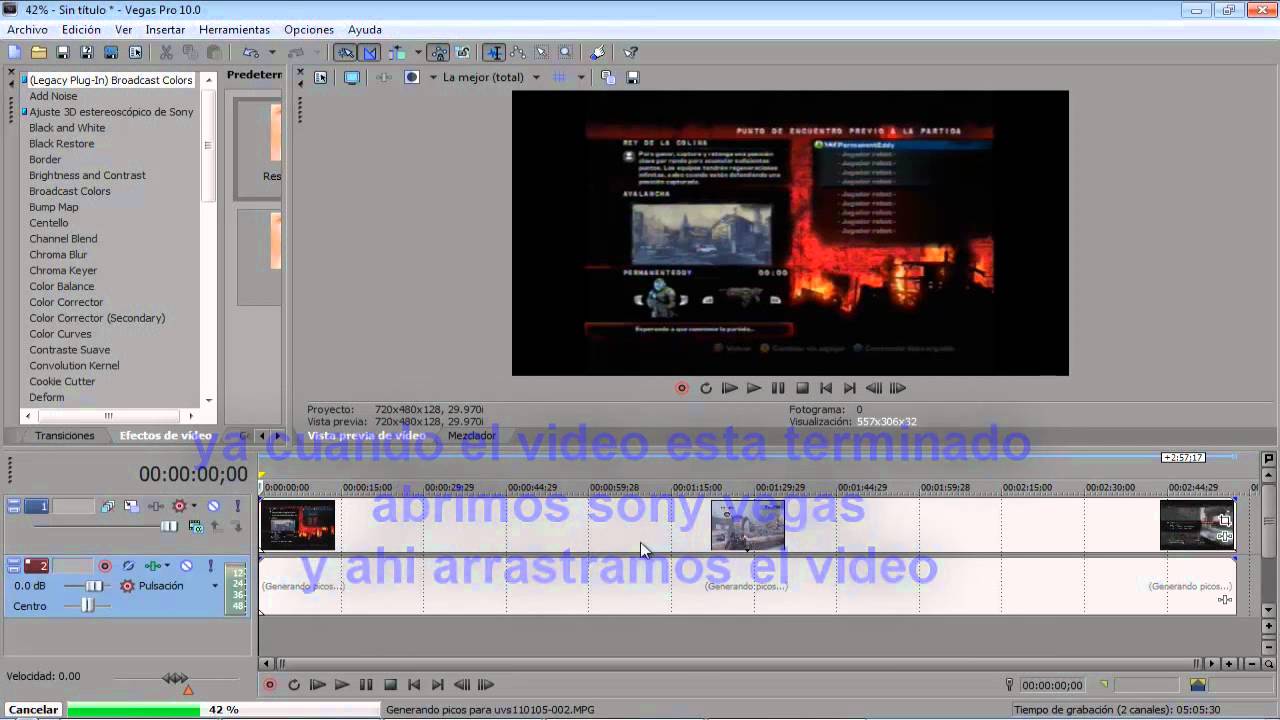 Easycap Ulead Video Studio 10.0 y Sony Vegas Pro10a YouTube