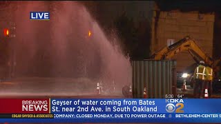 Water Main Break Creates Geyser In South Oakland