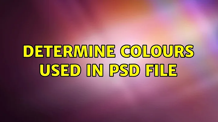 Determine colours used in psd file