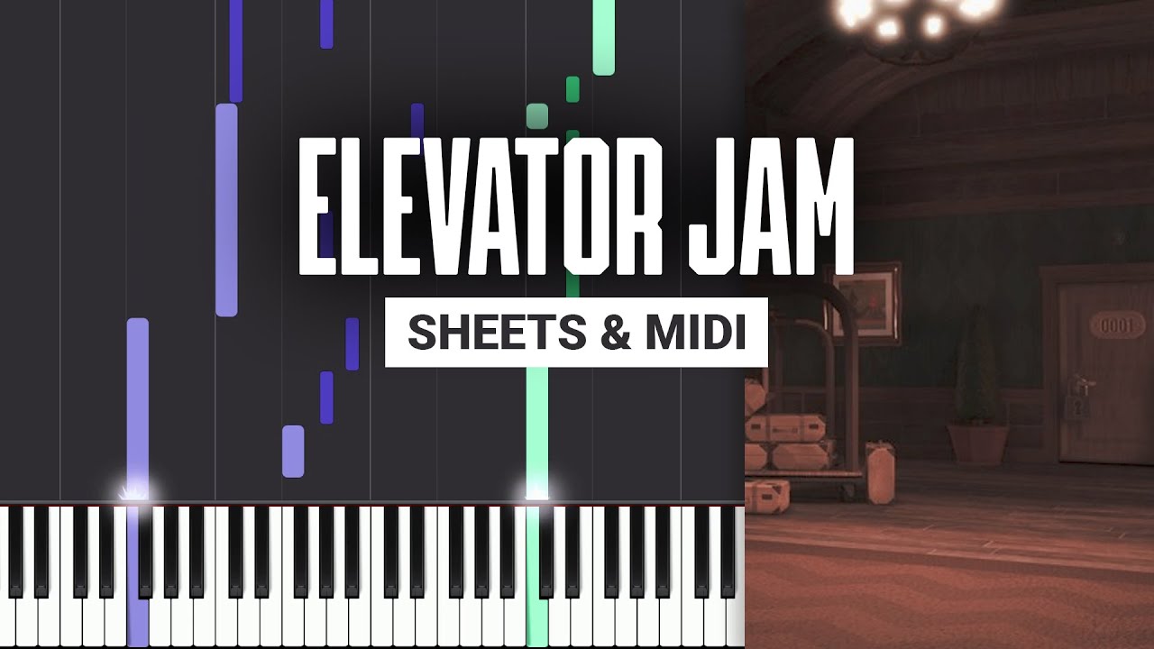 Elevator Jam - Roblox DOORS - Piano Tutorial + MIDI