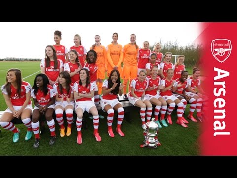 Behind the scenes at the Arsenal Ladies photocall football score
