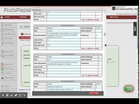 NEW! Automated Services! Enter the VIN and select service items due!