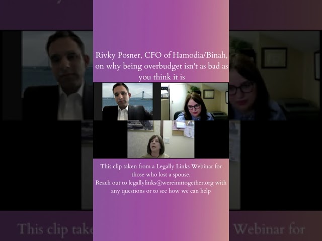 Rivky Posner on being overbudget