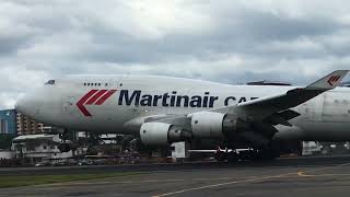 Martinair Cargo B747-400BCF Take off from GUA