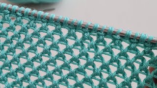 Seasonal Openwork Easy Two Needle Knitting Pattern with Mercerized Yarn