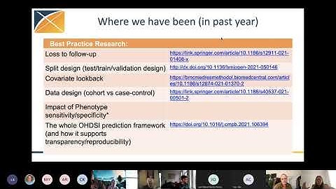 Prediction - What Is Currently Happening In OHDSI (Moderated by Jenna Reps and Ross Williams)