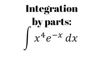 Integration by parts: Tabular example