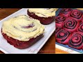 RED VELVET CINNAMON ROLLS | Two in One Recipe | with Cream Cheese Frosting