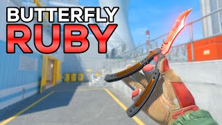 ★ CS2 Butterfly Knife Ruby Doppler (FACTORY NEW) | CS2 Knife Gameplay