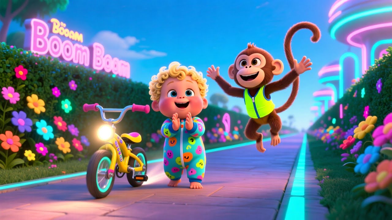Boom Boom Bike Ride 🚲🎶 | Kids Vehicle Song | Toddler Fun & Learning