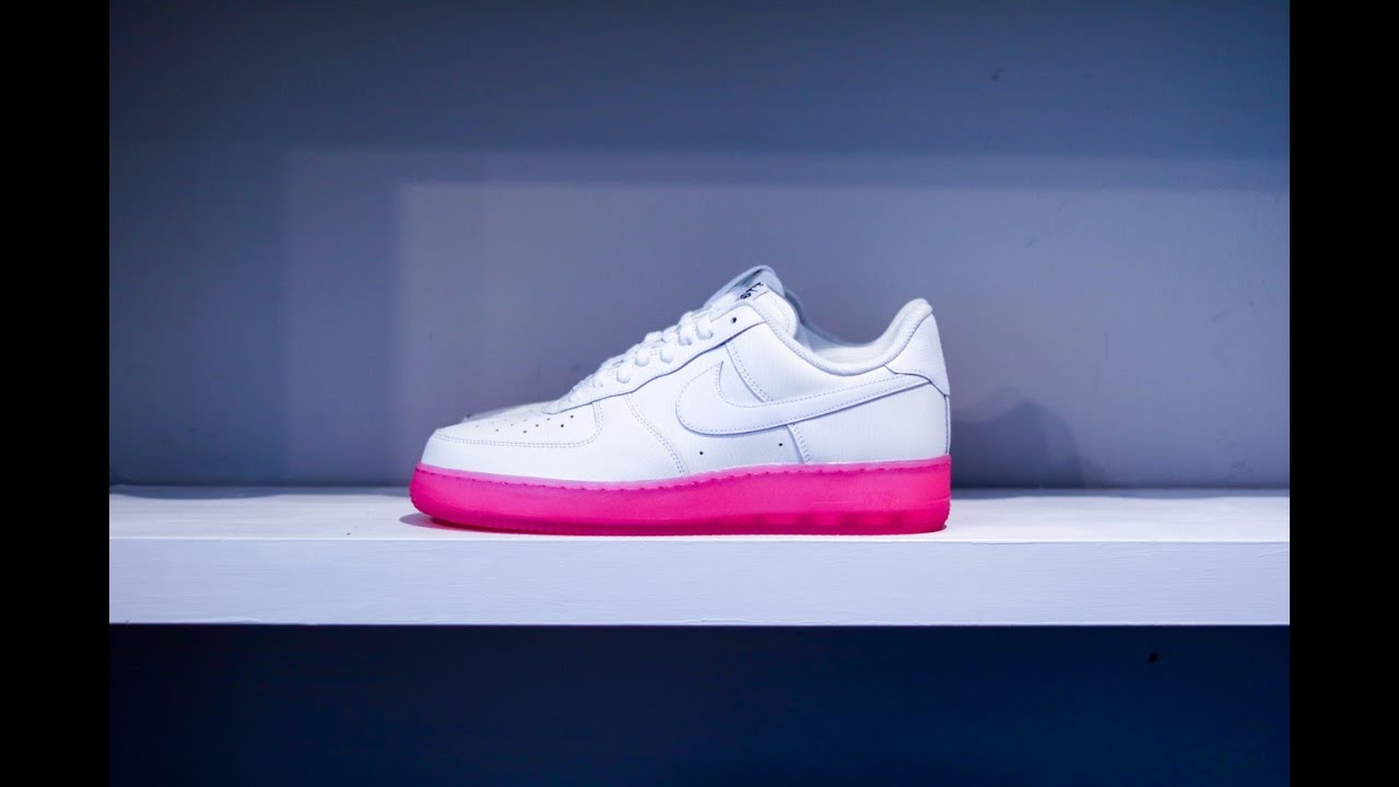 nike air force pink sole