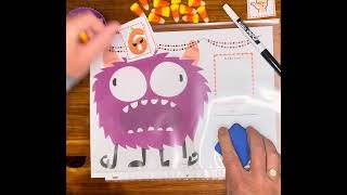 Candy Corn Monster Mats #morganshomelearning  #learningkits  #homeschool  #learningathome 