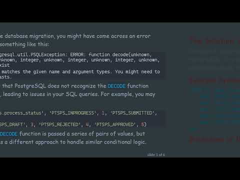 Finding the Postgres Equivalent for Oracle's DECODE Function