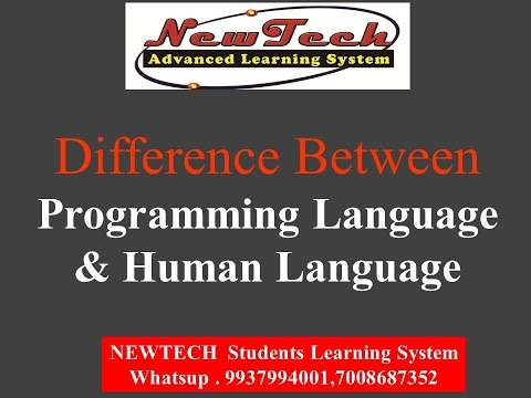 DIFFERENCE BETWEEN HUMAN LANGUAGE & COMPUTER LANGUAGE - YouTube