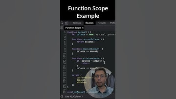 Function Scope Example in JS | Scope and Scope Chain in JavaScript | Clip #7 | Core JavaScript