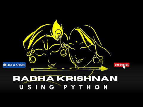 Radha krishana  drawing using Python in 2025  #coding #python #programming #krishna