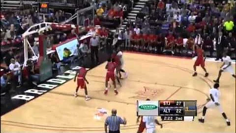 St, Joe's #20 Jarvis Sutton streaks down the floor...
