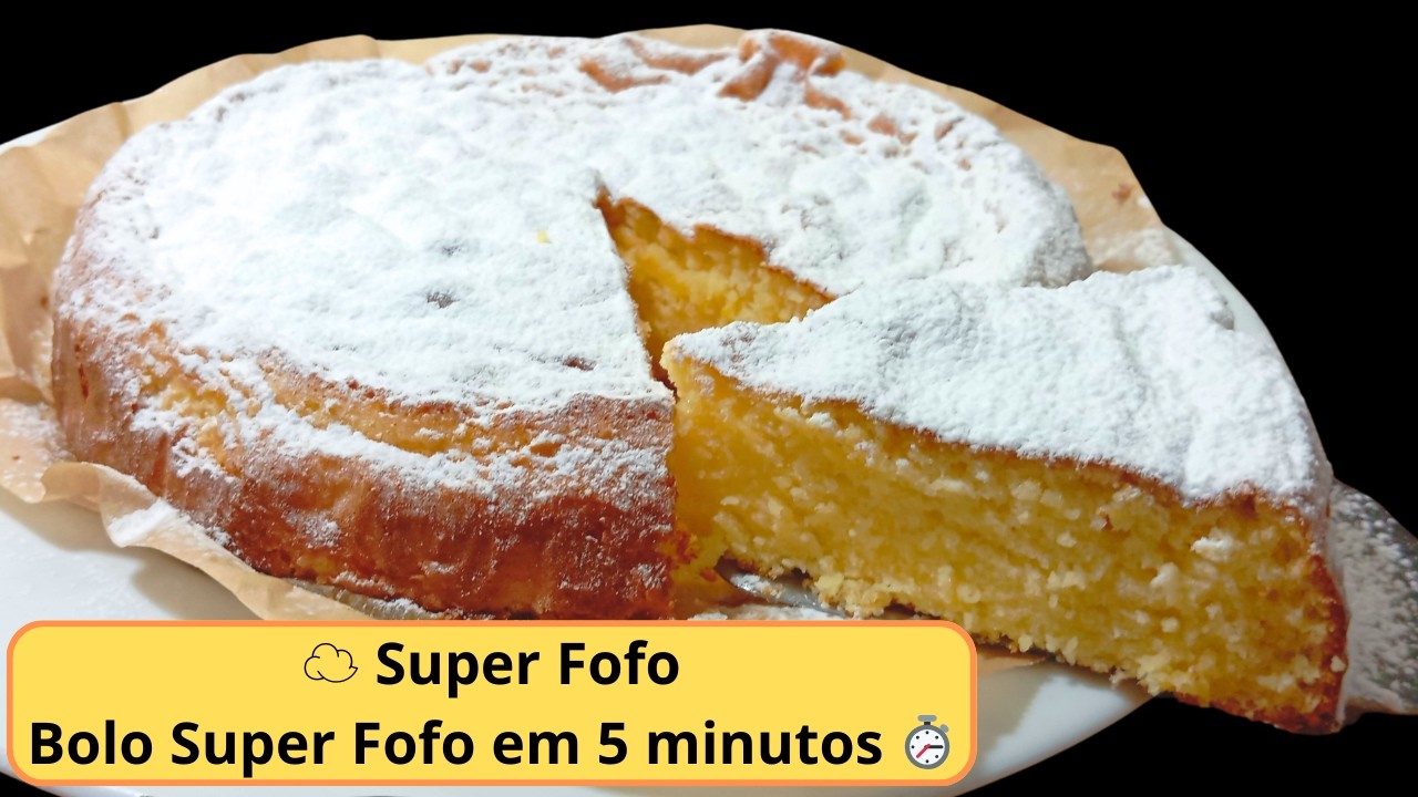 Bolo Mais Fofo do Mundo em 5 Minutos [ Receita Fácil ]✨🍰⏰☁️