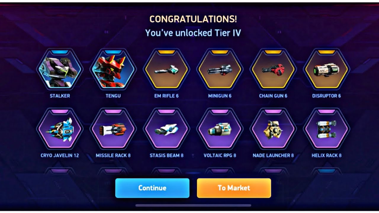 Unlocking tear four and a missile rack. Six in Mech Arena. - YouTube