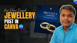 Jewellery Social Media Post Design | How to Create Jewellery Post Attractive in Canva || Rajesh screenshot 3