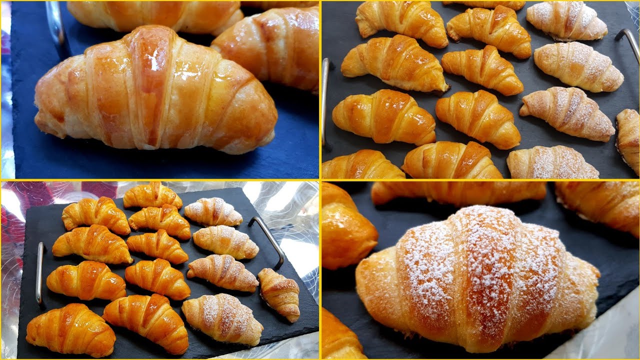 كرواصون🥐بأسهل عجينة بطريقة بسيطة بدون نشاء بدون زبدة التوريق بمقادير مضبوطة ناجح مليار بالمئة