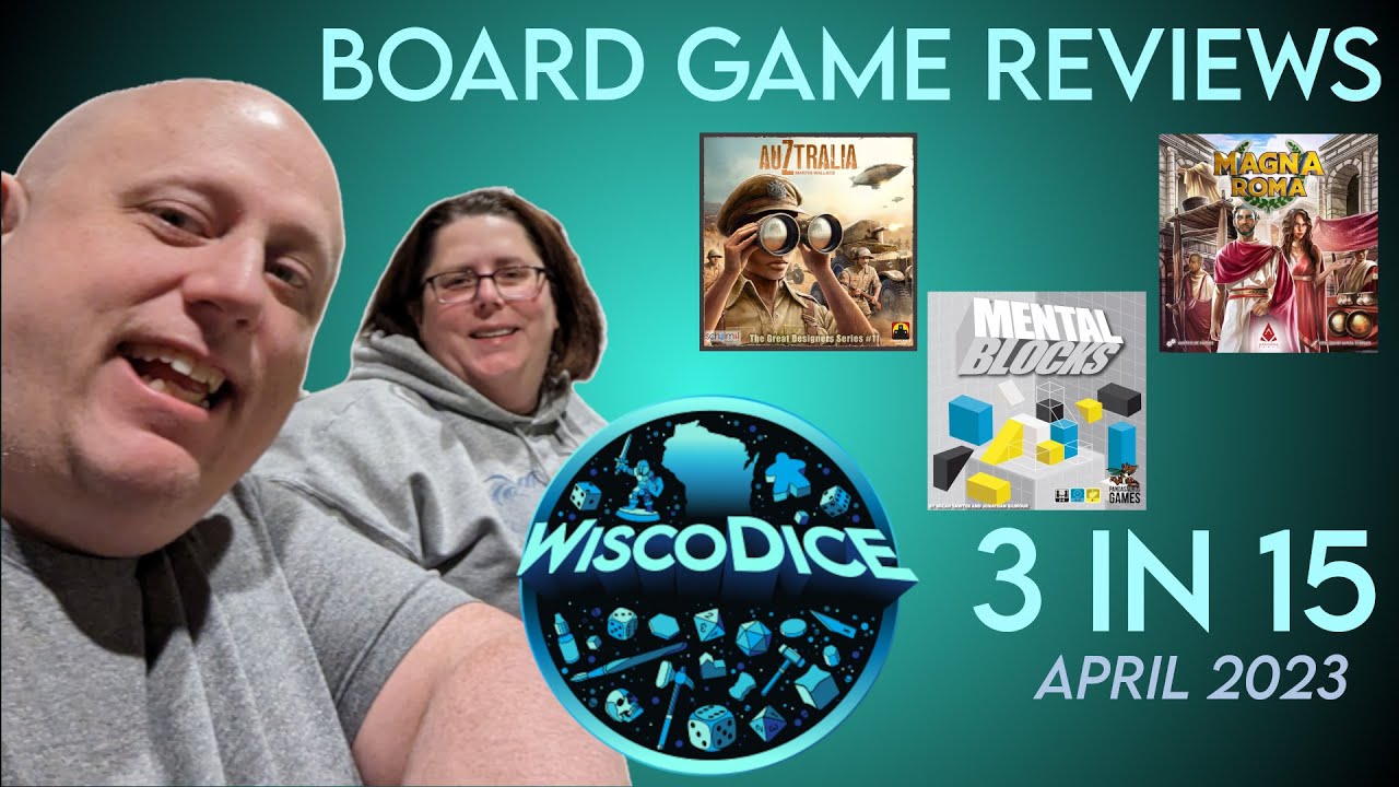 3 Board Game Reviews in 15 Minutes AuZtralia, Mental Blocks, Magna