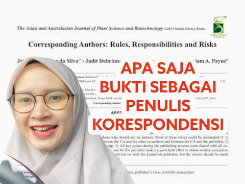 Video: Apa penulis korespondensi?