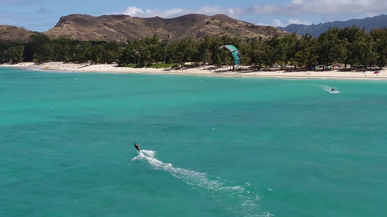 【Hawaii Kailua kite surfing drone video】ハワイ カイルア_カイトサーフィン_ドローン空撮映像_01