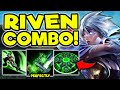 HOW TO USE RIVEN COMBO'S 100% PERFECTLY IN LANE (DO THIS) - Riven TOP Gameplay Guide Season 11
