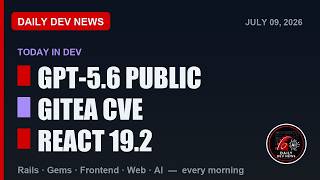 Ruby on Rails News — 2026-07-09 | New Gems, Web Dev &amp; AI Digest