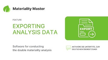 Feature | Exporting Analysis Data