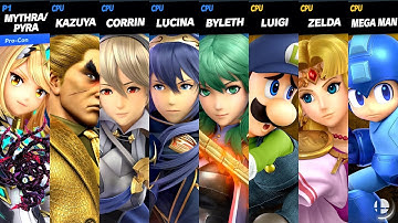 SSBU Requests #156 - Mythra (Me), Kazuya, Corrin, Lucina, Byleth vs. Random Level 9 CPUs