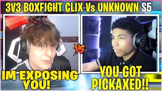 CLIX Finally Challenged UNKNOWN To 3v3 BOXFIGHT Wagers Then This Happened! (Fortnite) w/ RON & DEY!