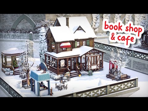 Cozy Book Shop & Café ❄️ || The Sims 4 Speed Build