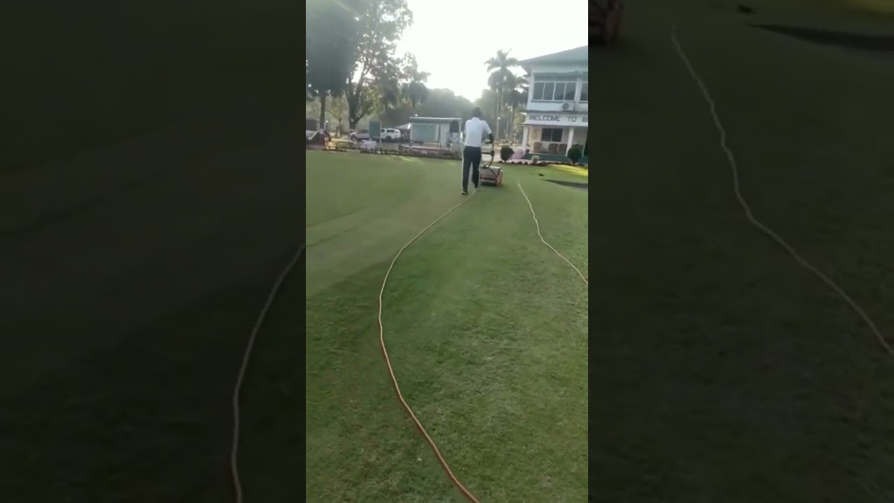 Pitch 550E Electric Reel Lawnmower supplied at Binnaguri Military Station, West Bengal, Oct 2022