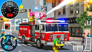 Fire Truck Reuse Simulator Game 3D - fire truck city reuse simulator 3d - Android Gameplay screenshot 2
