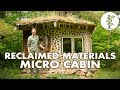 Budget Micro Cabin Built with Recycled Materials & Green Roof