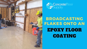 Broadcasting Flakes onto an Epoxy Floor Coating