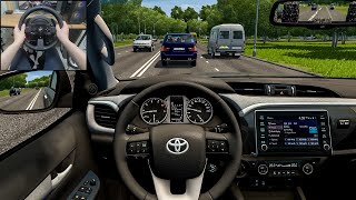 City Car Driving - Toyota HiLux SR5 [Steering wheel gameplay] screenshot 2